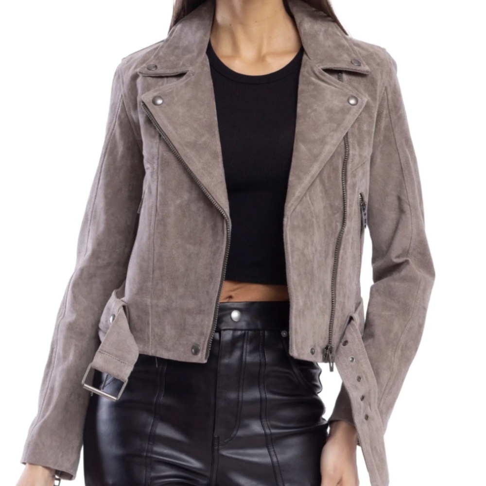 BLANKNYC Suede Moto Jacket